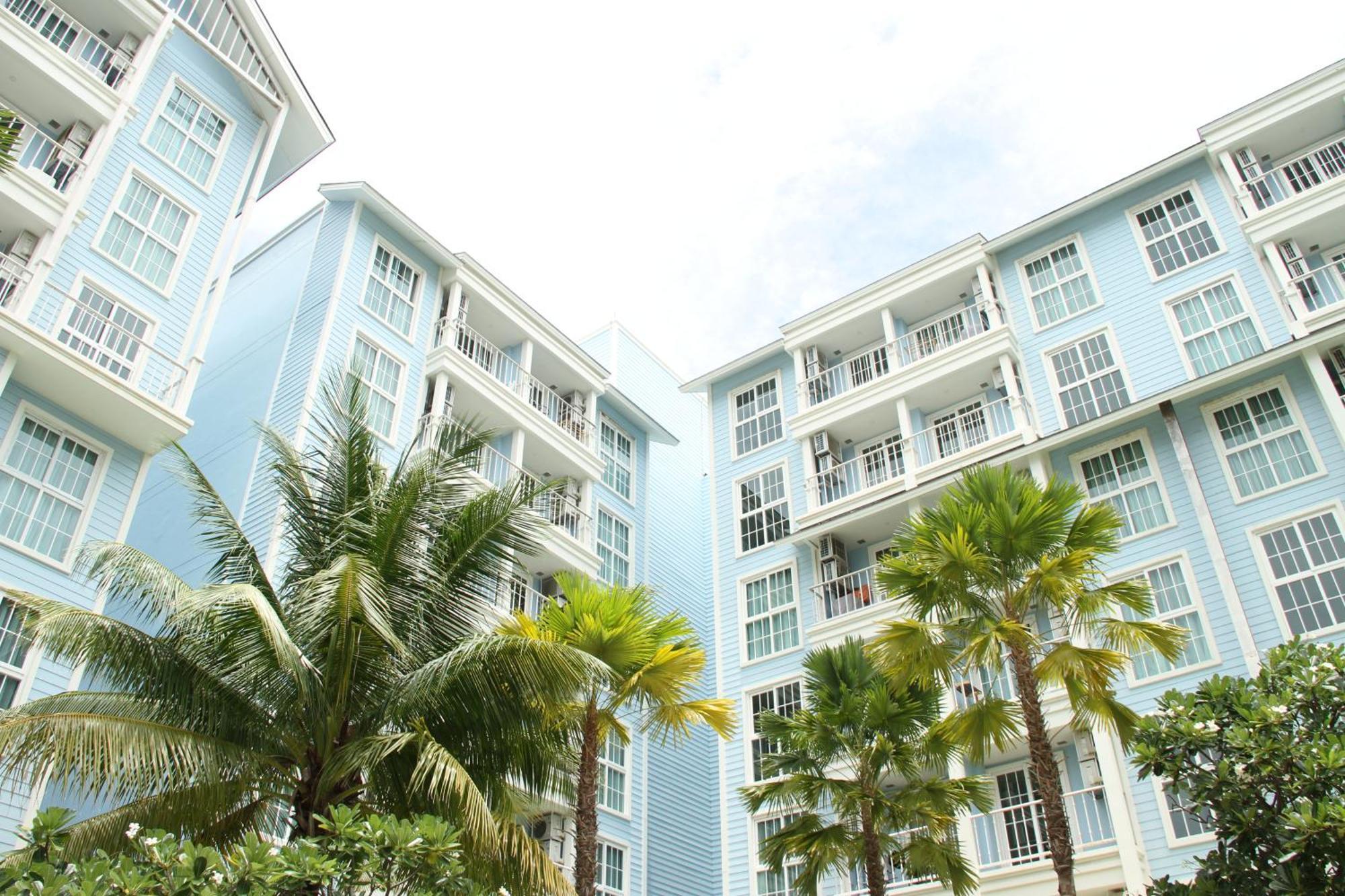 Grand Florida芭提雅带免费游泳池温泉桑拿浴和健身房瑜伽室私家海滩公寓e206 Na Chom Thian Bagian luar foto