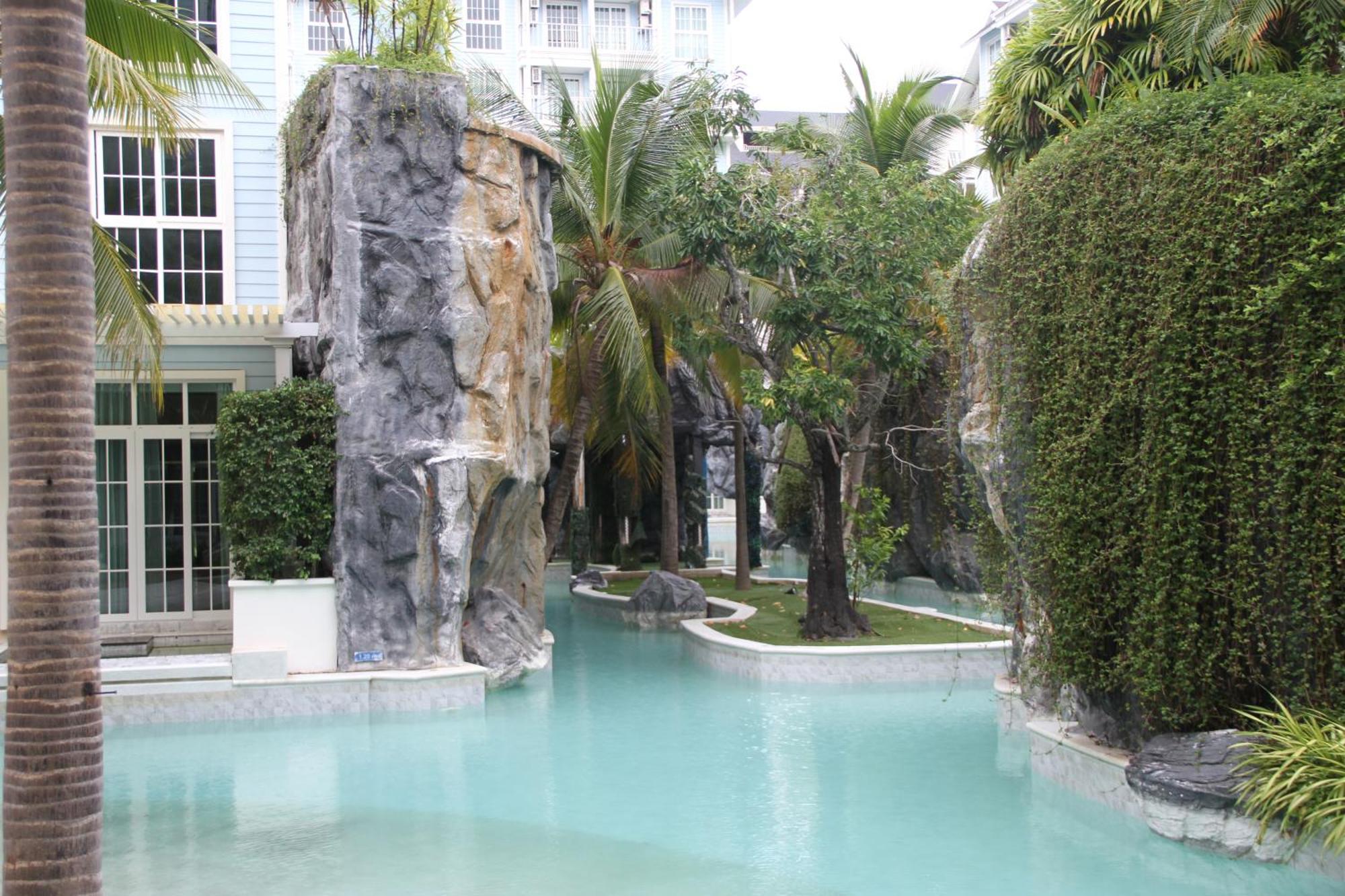 Grand Florida芭提雅带免费游泳池温泉桑拿浴和健身房瑜伽室私家海滩公寓e206 Na Chom Thian Bagian luar foto