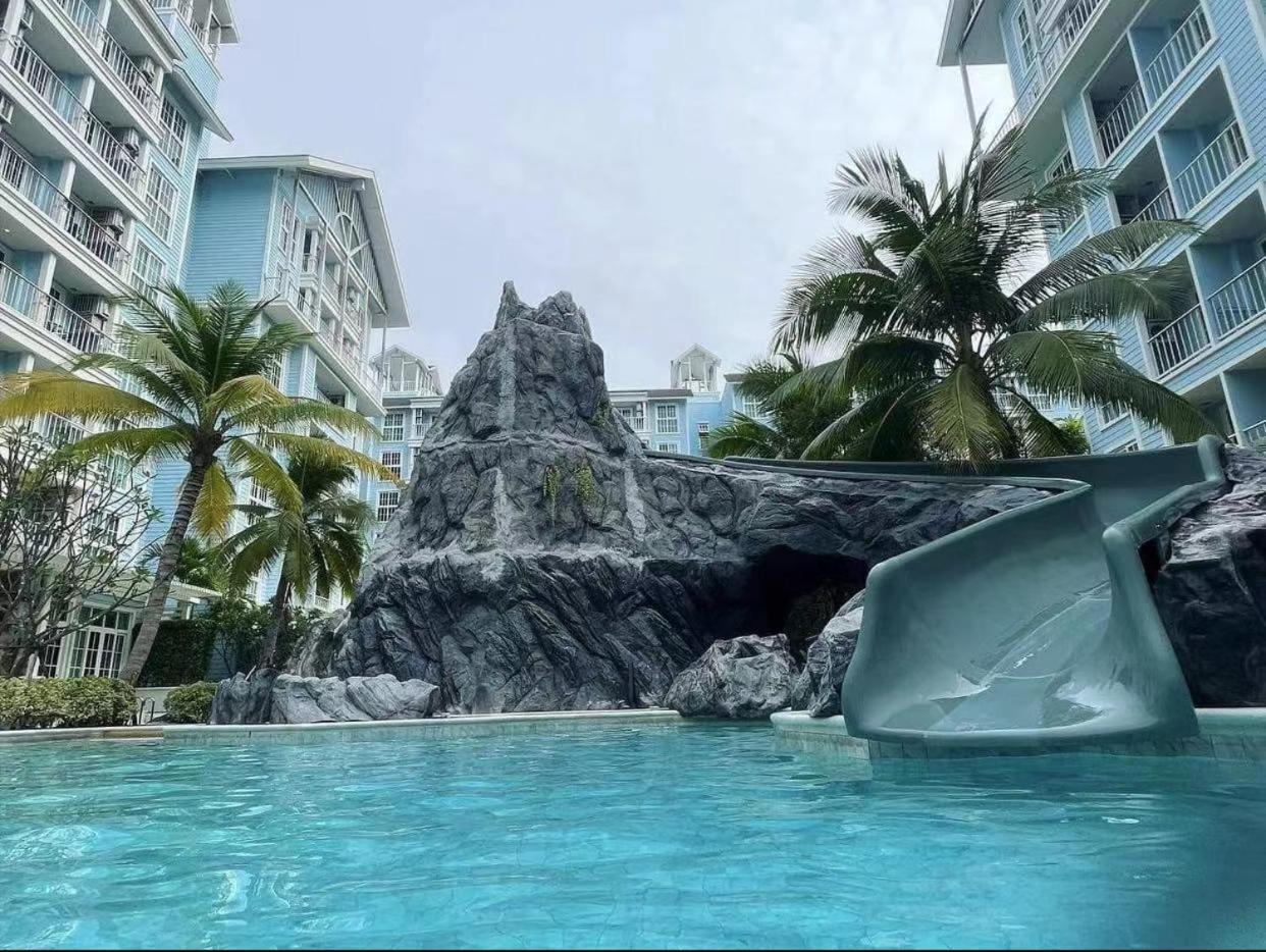 Grand Florida芭提雅带免费游泳池温泉桑拿浴和健身房瑜伽室私家海滩公寓e206 Na Chom Thian Bagian luar foto
